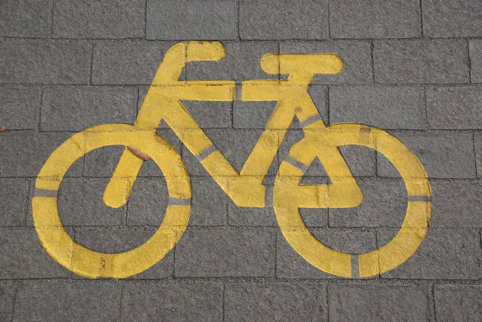 A cartoon cyclist is wearing a helmet and cycling on a road with proper posture and hand signals with a road sign indicating the available cycling lanes.
