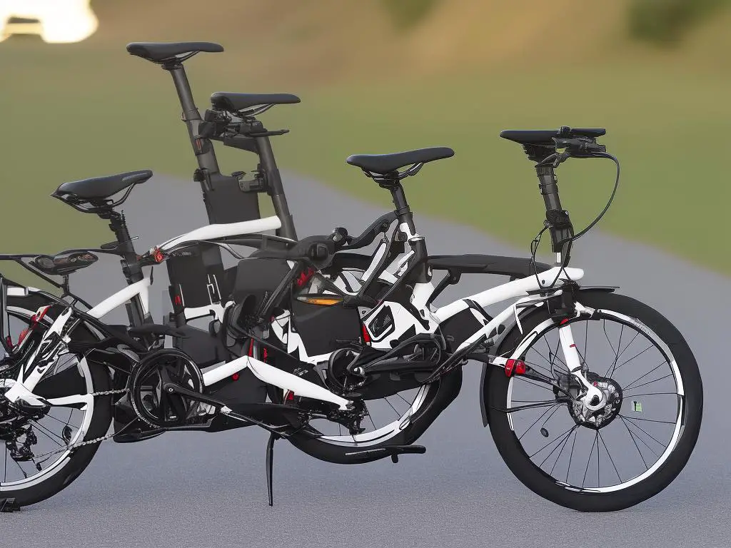 A folding bike stored in an efficient way